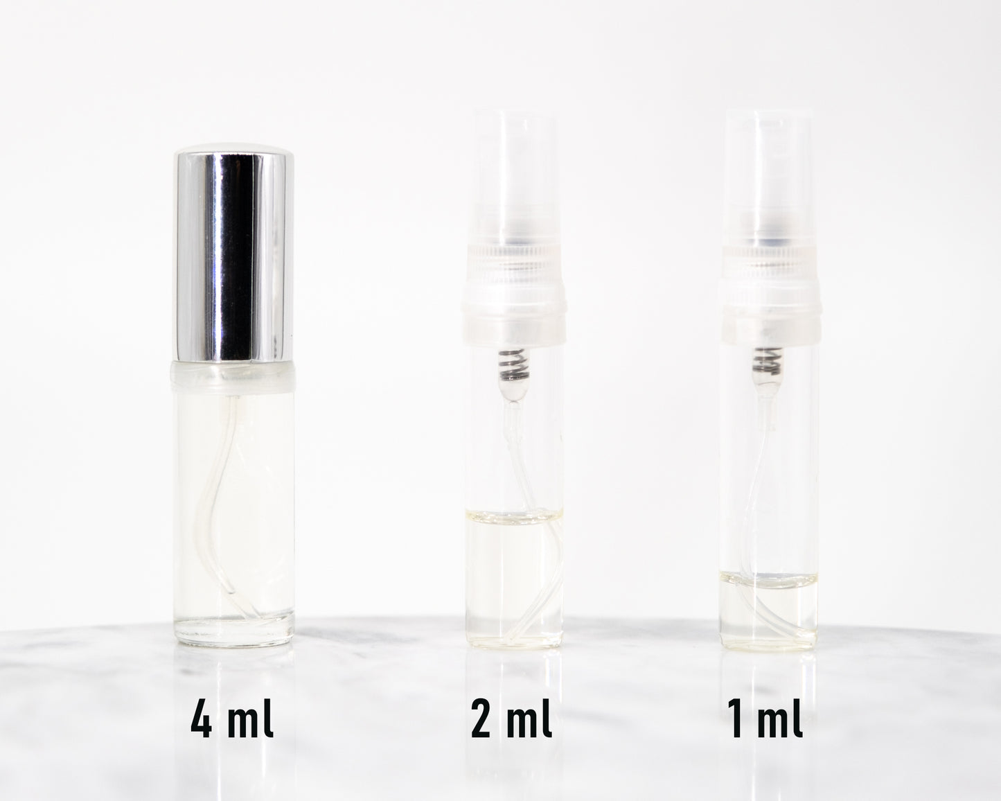 Perfume Sample bottles 3 sizes 4ml 2ml 1ml A