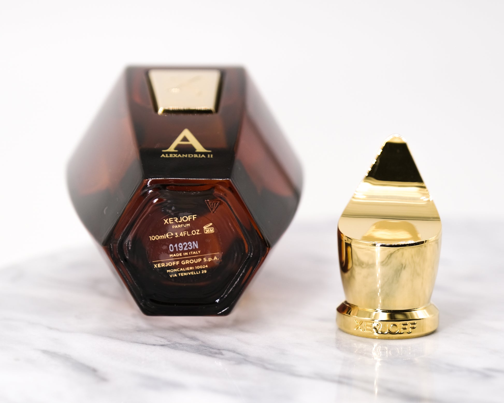 Xerjoff Oud Stars Alexandria II perfume bottle base and cap