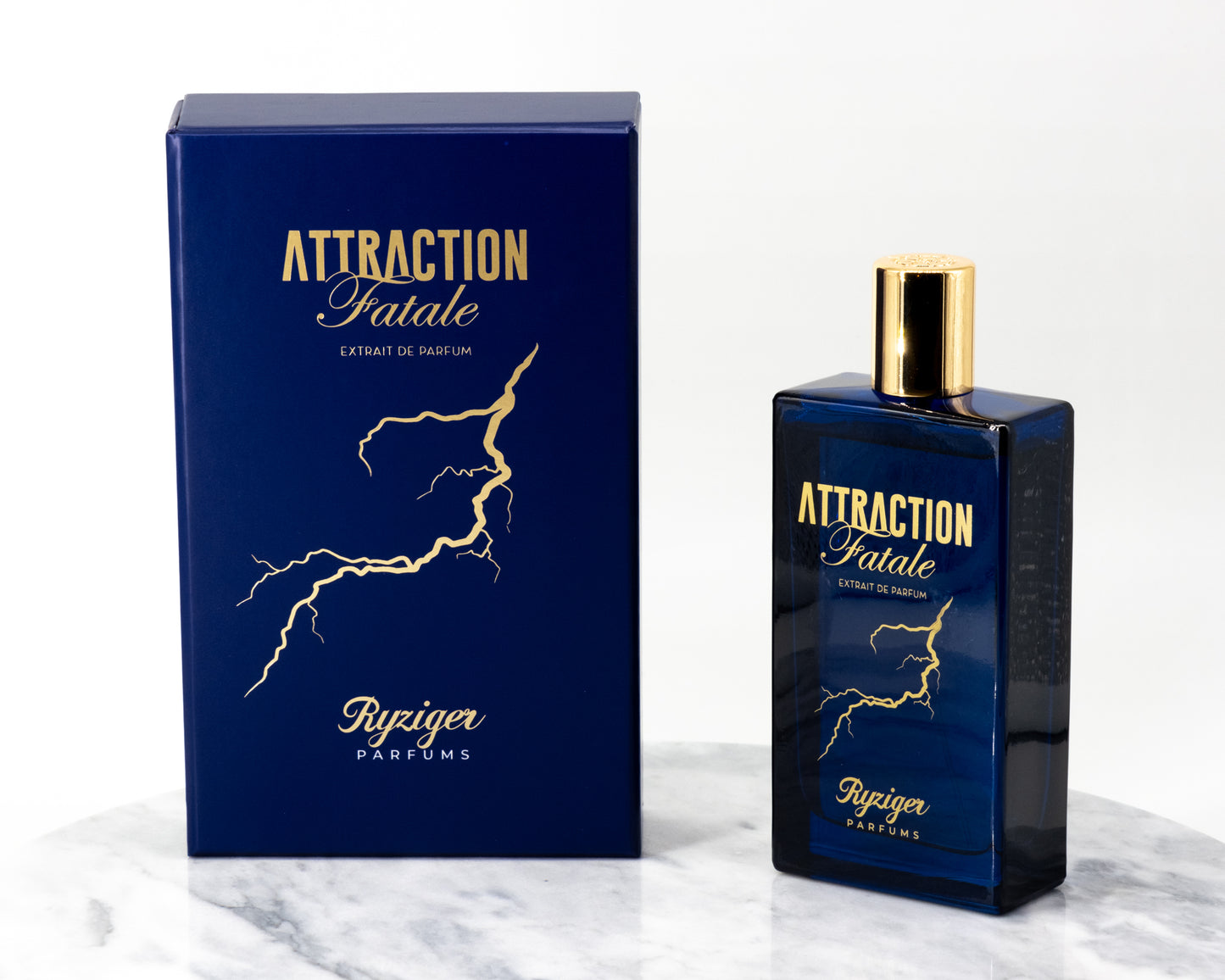 Attraction Fatale by Ryziger Parfums box and perfume bottle