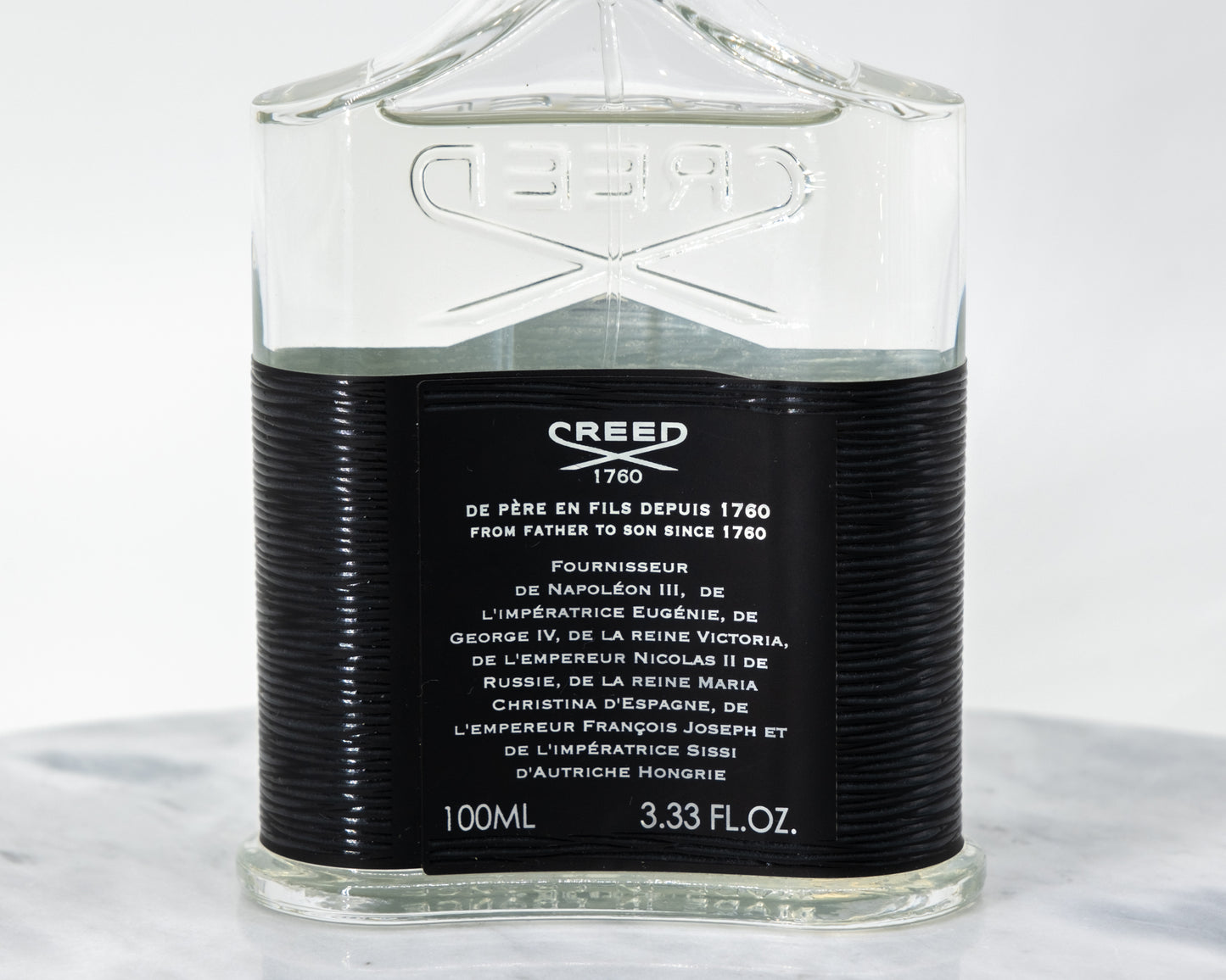 Creed Aventus bottle back