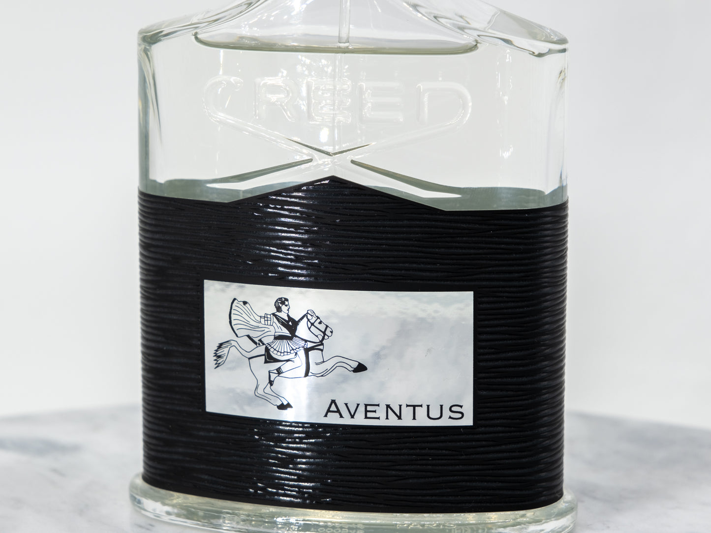 Creed Aventus bottle front detail