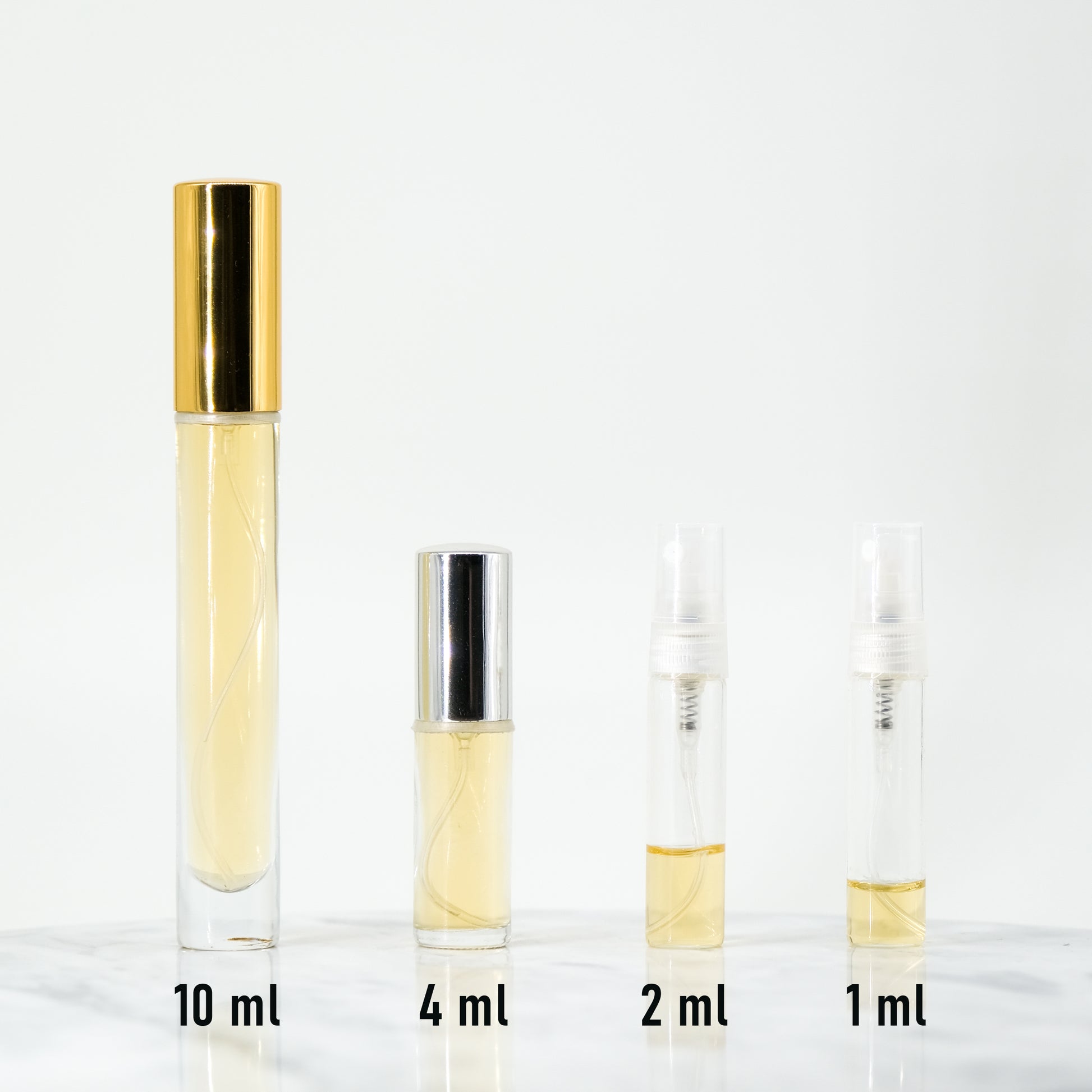 Dolce Amalfi perfume sample bottles 4 sizes 10ml 4ml 2ml 1ml