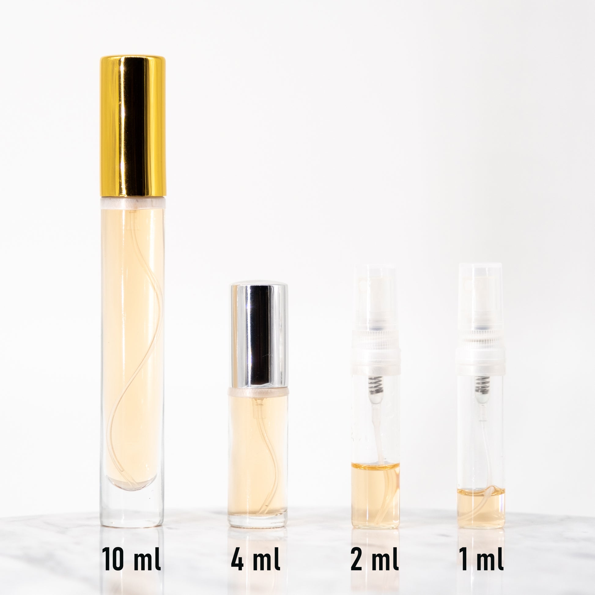 Herod perfume sample bottles 4 sizes 10ml 4ml 2ml 1ml