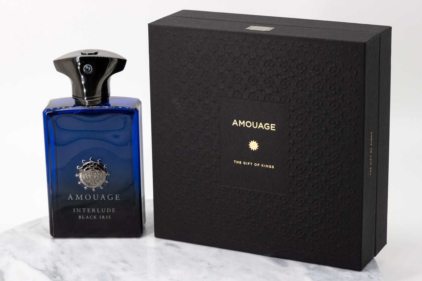 Amouage Interlude Black Iris perfume bottle & box