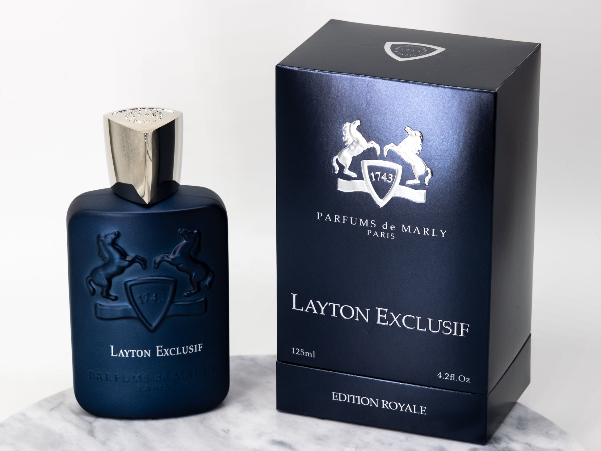 Parfums de Marly Layton Exclusif perfume bottle and box