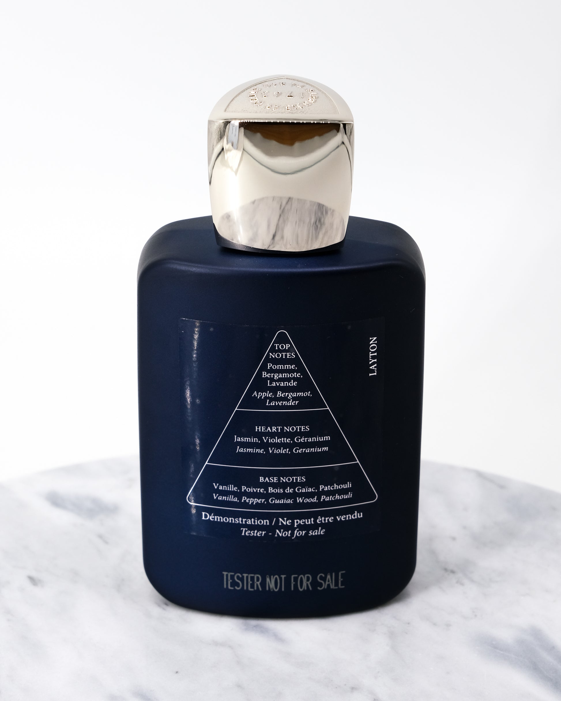 Parfums de Marly Layton perfume bottle back with notes