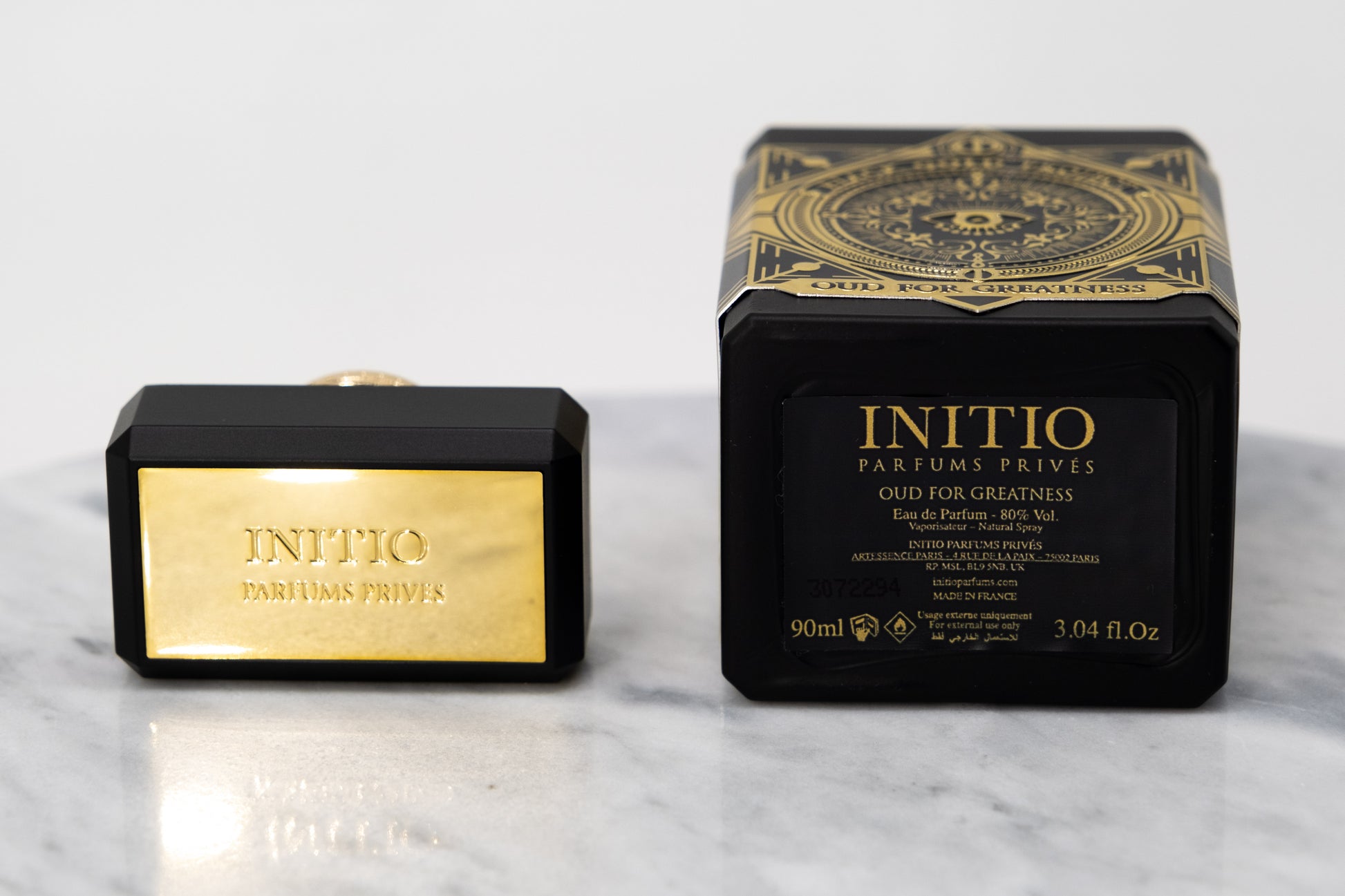 Initio Oud for Greatness perfume bottle base and cap