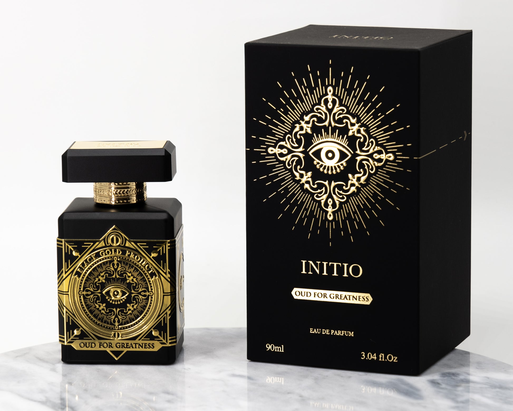 Initio Oud for Greatness perfume bottle and box